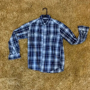 Sz XS men's buttondown plaid flannel brand shirt
